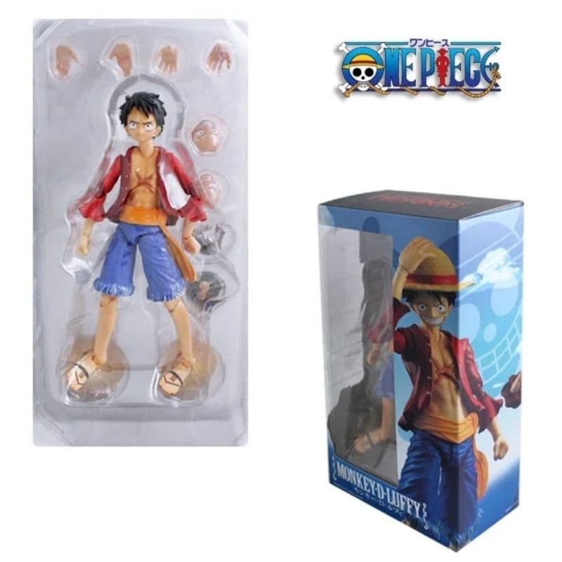 Boneco Luffy chapéu de palha One Piece articulado 17 cm
