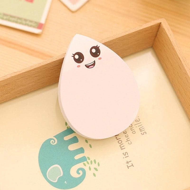 3 Pçs Kawaii Gota De Água Almofada Post-it Marcador Pegajoso Bonito Papelaria