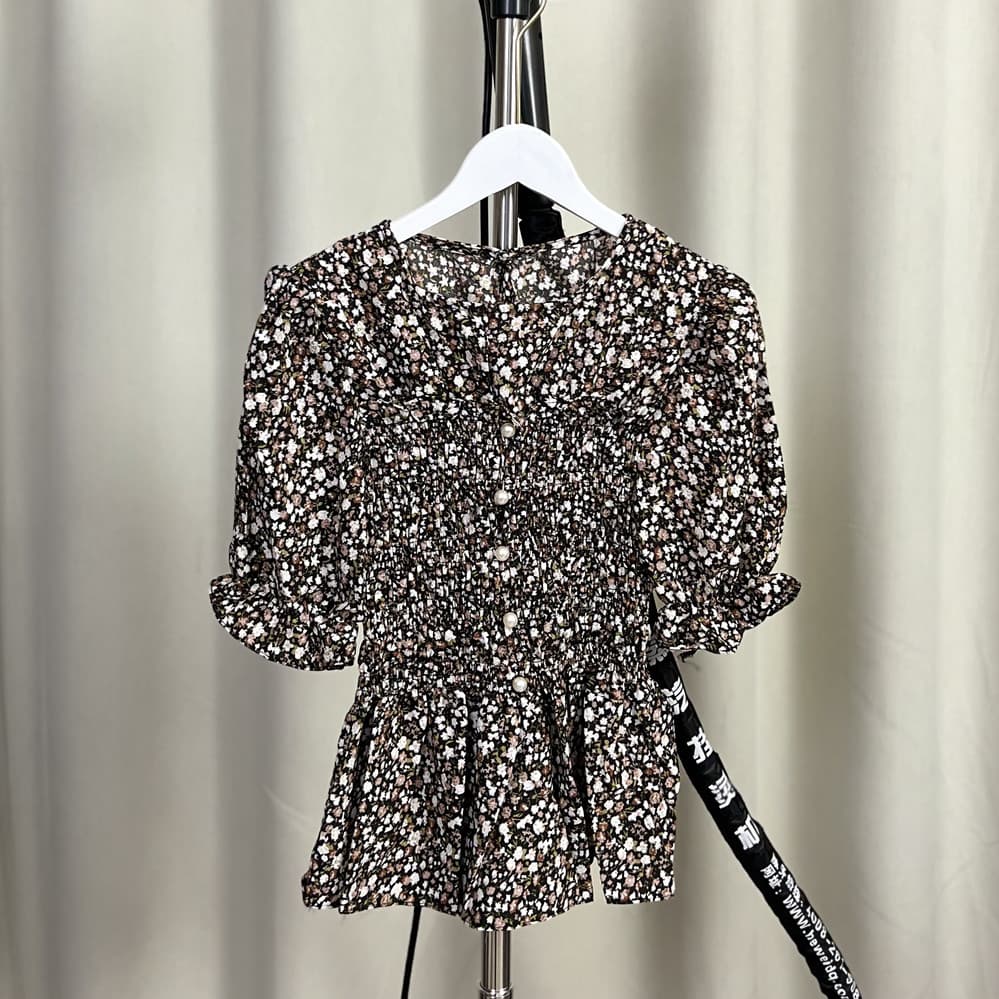 L325 Camisa feminina de manga curta elegante e combinada com novo estilo