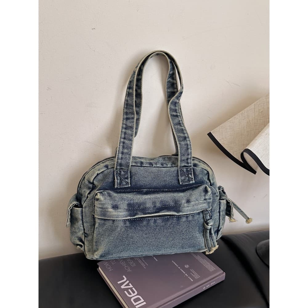 Casual Denim axilas saco feminino 2026 novo estilo na moda All-Match bolsa de ombro trabalho Commuter bolsa