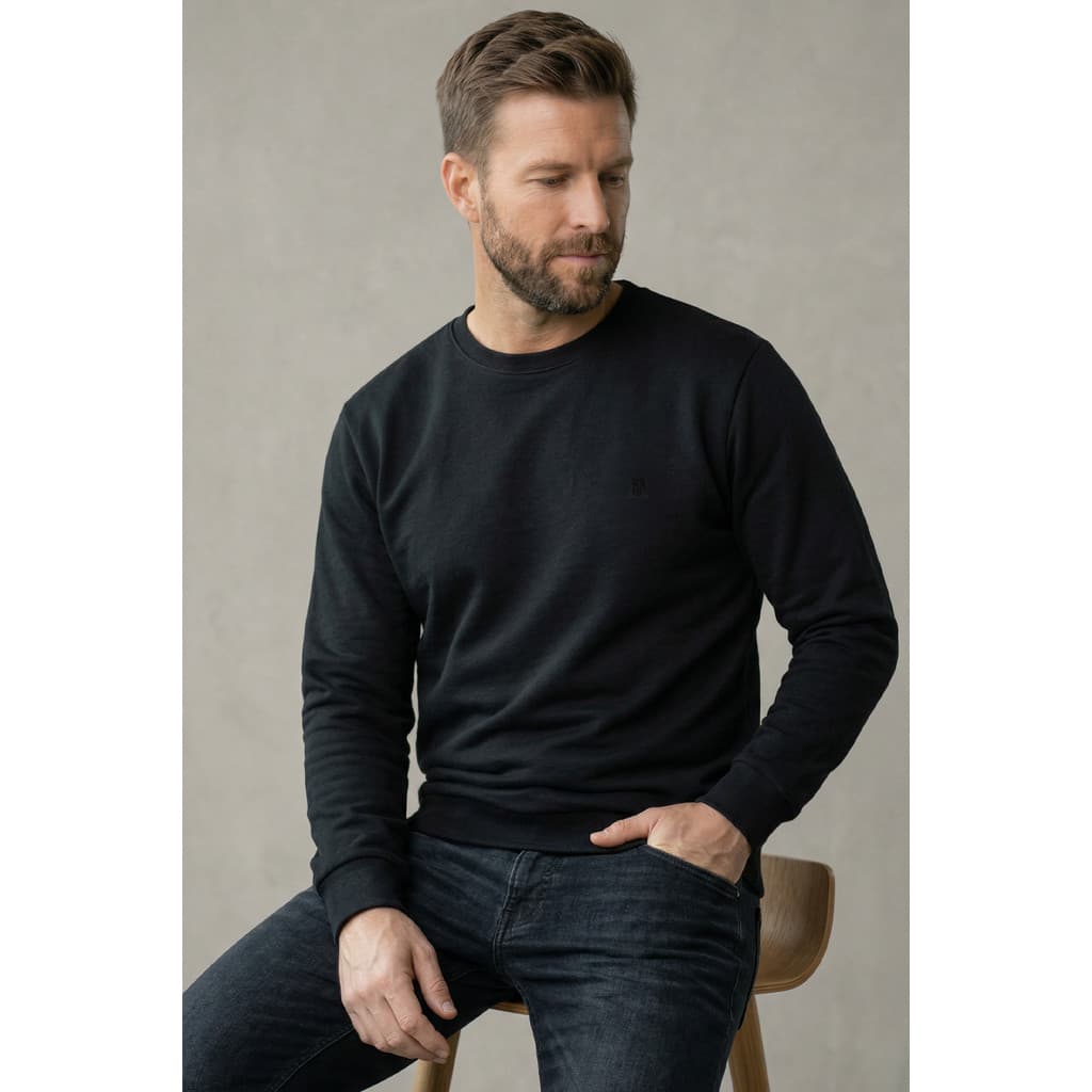 Moletom Masculino Leve Gola Careca Polo Wear Preto