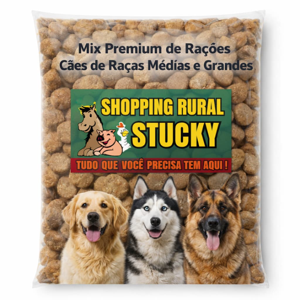 Ração Mix Premium 5KG para Cães de Raças Médias e Grandes 1kg 5kg Alta Qualidade