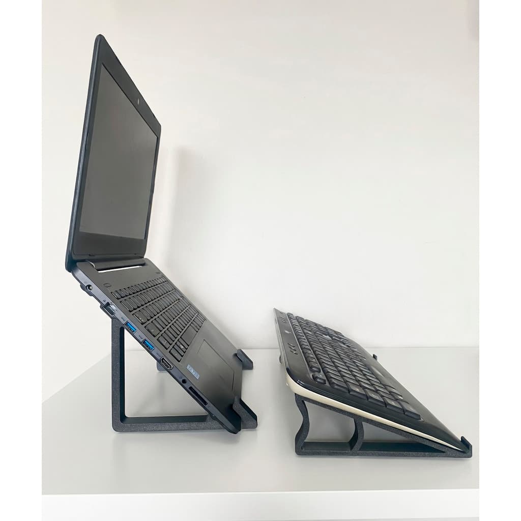 KIT Suporte Notebook e Suporte Teclado | Organizador de Mesa | Home Office Setup