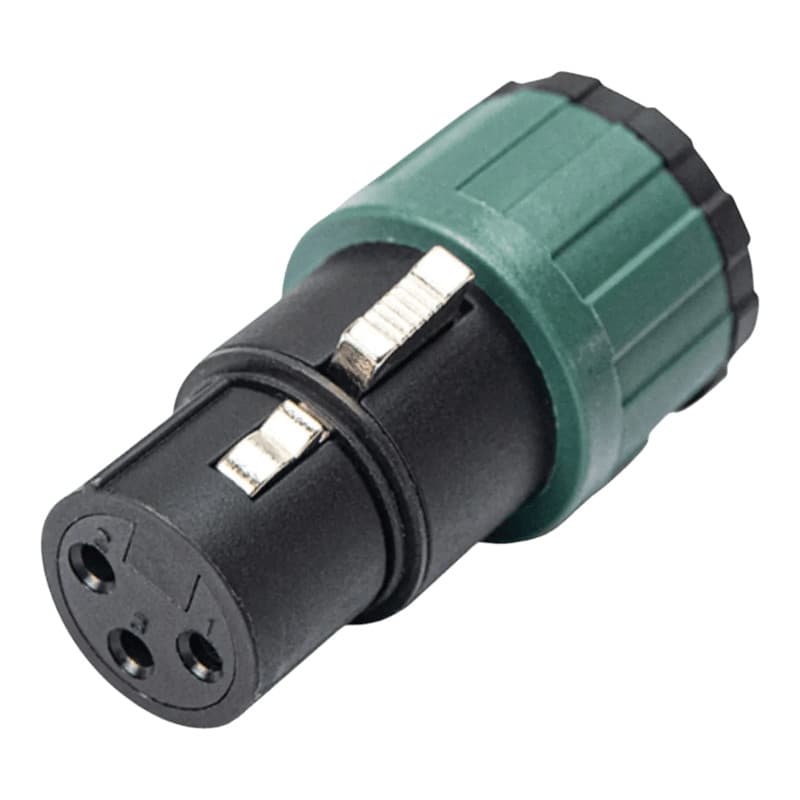 Conector Santo Angelo XLR Fêmea Low Profile 90 Graus