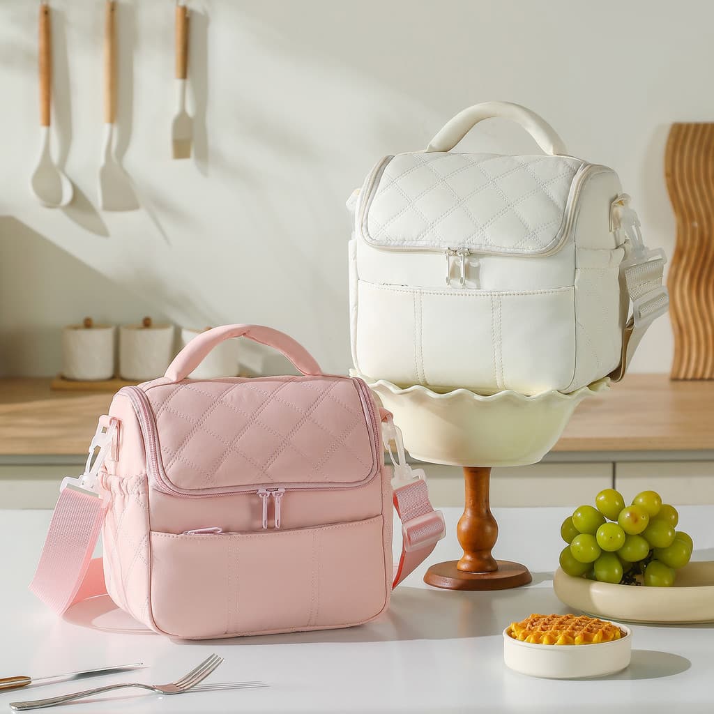 Bolsa Térmica de Mão a Prova D'água Grande Fitness Piquenique Portátil para Lanches Marmita