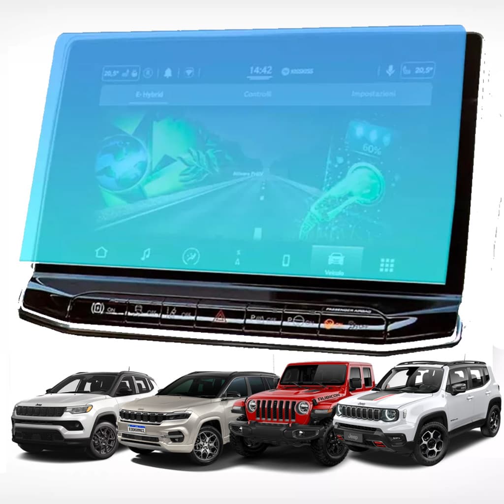 Pelicula Vidro Multimidia 10 POLEGADAS JEEP COMPASS 2022 LONGITUDE T270 COMMANDER COMPASS 2023 2024