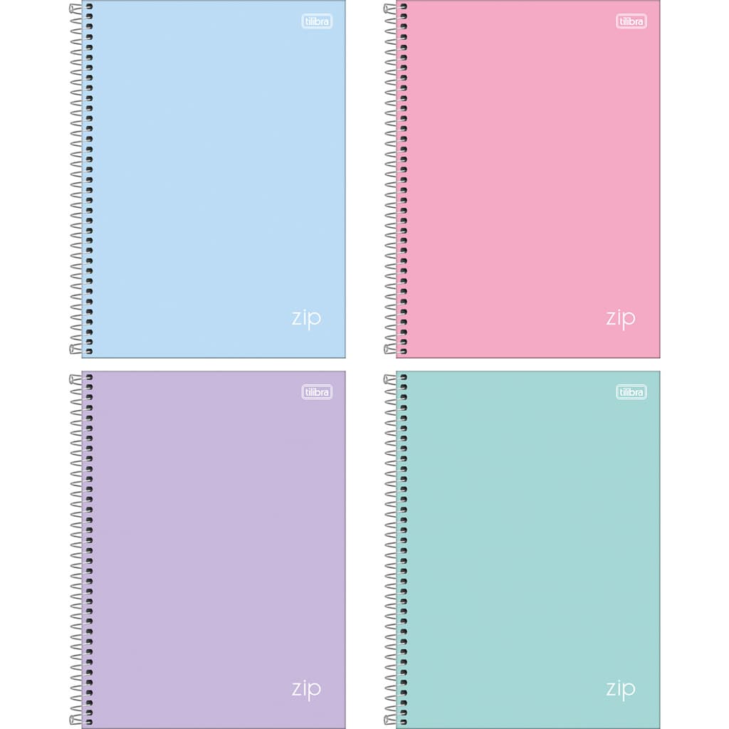 Caderno Universitário Tilibra 1 Matéria Cores Pastel 80 Folhas 27,5 x 20,5 cm