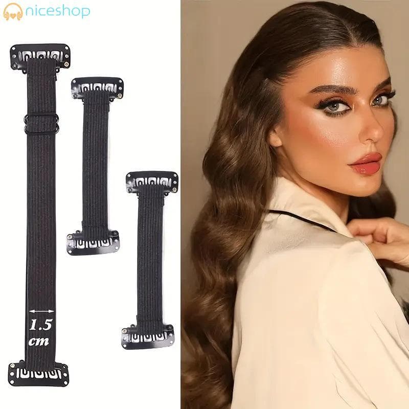 Tiara Elástica Ajustável Para Lifting Facial-Faixa De Cabelo Antirrugas Em Forma De V 1.5 Cm