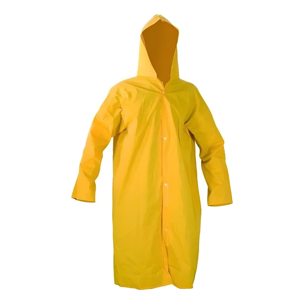 Capa de chuva de pvc amarela GG