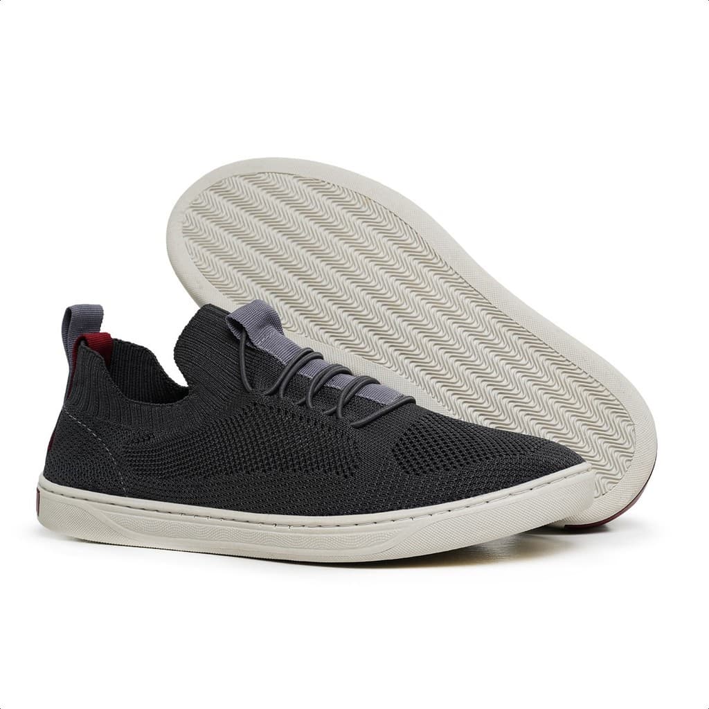 Tênis Casual Masculino Knit Sem Cadarço Leve Conforto Premium