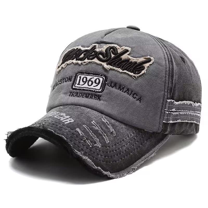 Chapéu de comércio exterior masculino feminino Retro boné de beisebol lavado Denim angustiado boné primavera outono Casu
