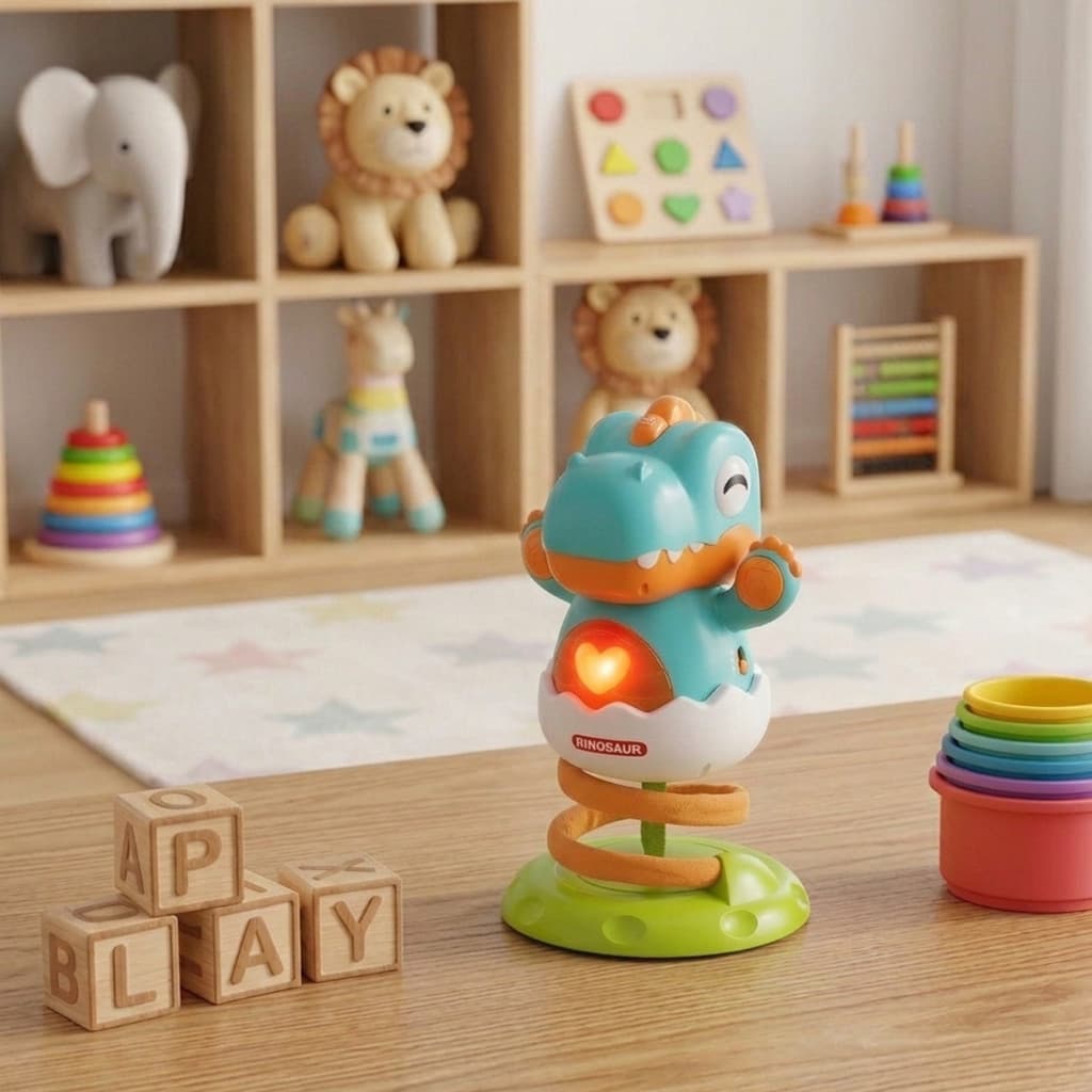 Dino Ritmo Divertido Brinquedo Musical Infantil Luz Som Bebê