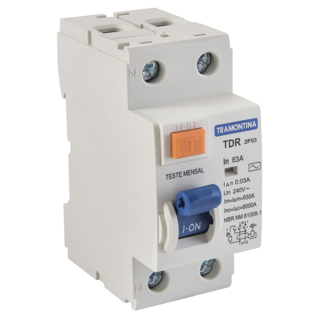 Disjuntor TDR-63 2P 63A 30Ma 6Ka 58014072 Tramontina