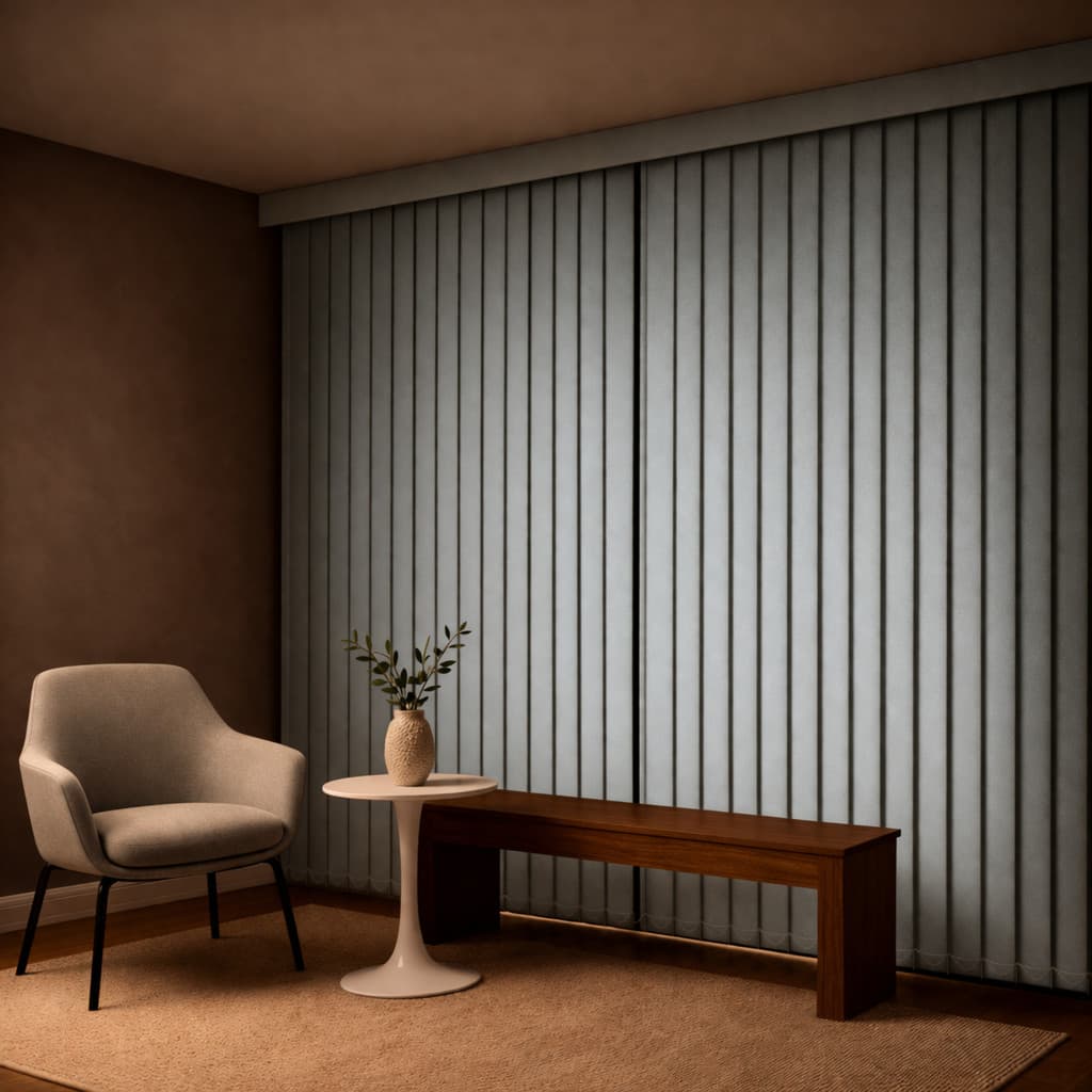 Persiana Vertical Blackout França Sob Medida Para Janela Porta Sala Quarto Escritório Onflex