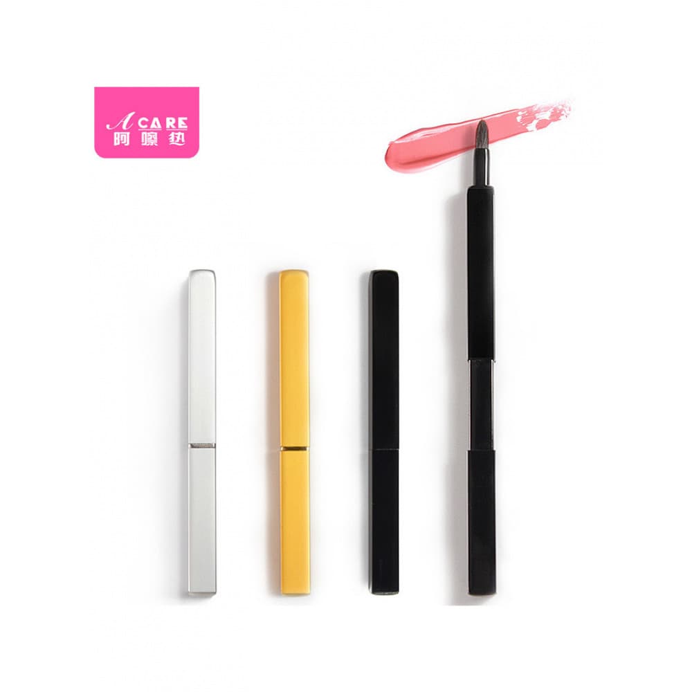 Pincel labial G1PQ101-retrátil portátil batom escova pintura lábio escova Mini brilho labial gloss lábio forro escova in