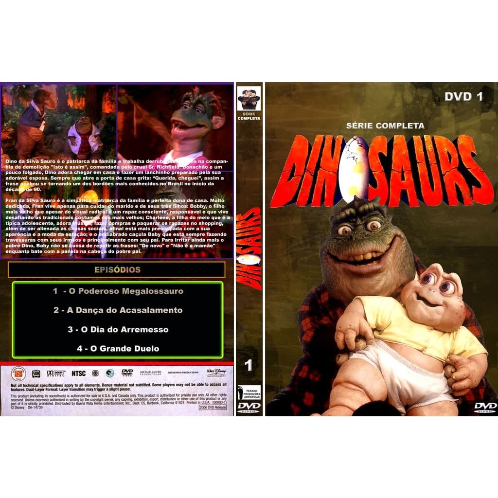 dvd - Família Dinossauros - as 4 Temporadas  - Dublado - dvd