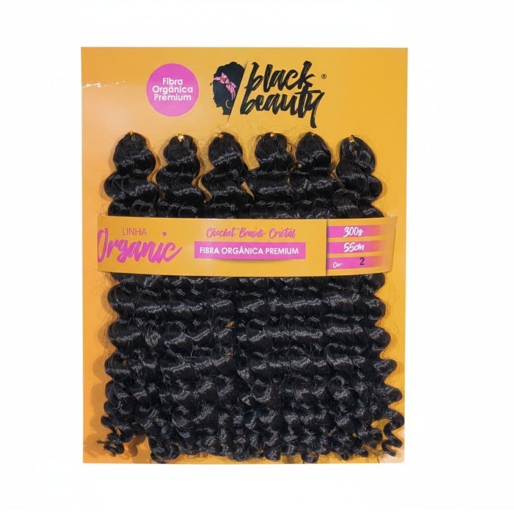 Cabelo Sintético Crochet Brads Cristal 55cm
