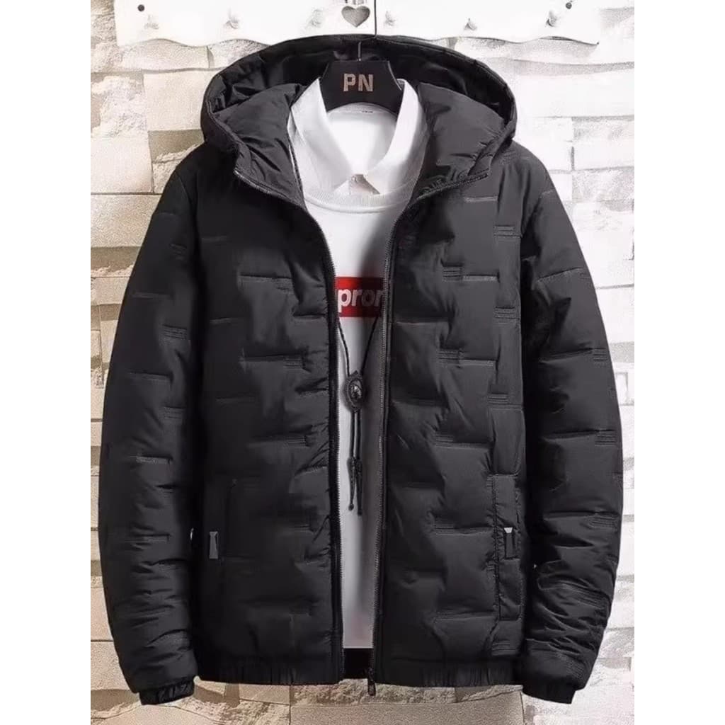 Jaqueta masculina grossa 2024 novo estilo inverno curto leve com capuz jaqueta de inverno quente jaqueta masculina