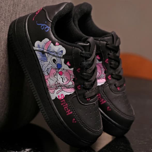 Tênis infantil Stitch Feminino Rosa/ Azul LANÇAMENTO Tênis que não machuca o pé FULLEXPRESS STREETPE ENVIO RAPIDO