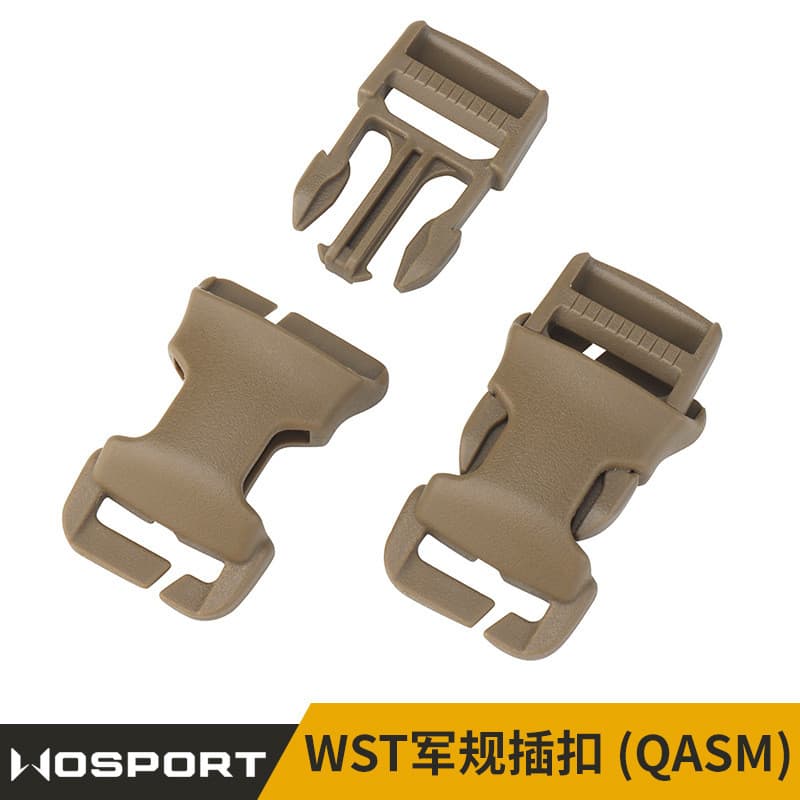 WoSporT 2.5 cm Colete Tático Destacável Mochila Fivela WST Fivela Militar (QASM) 2 PCS