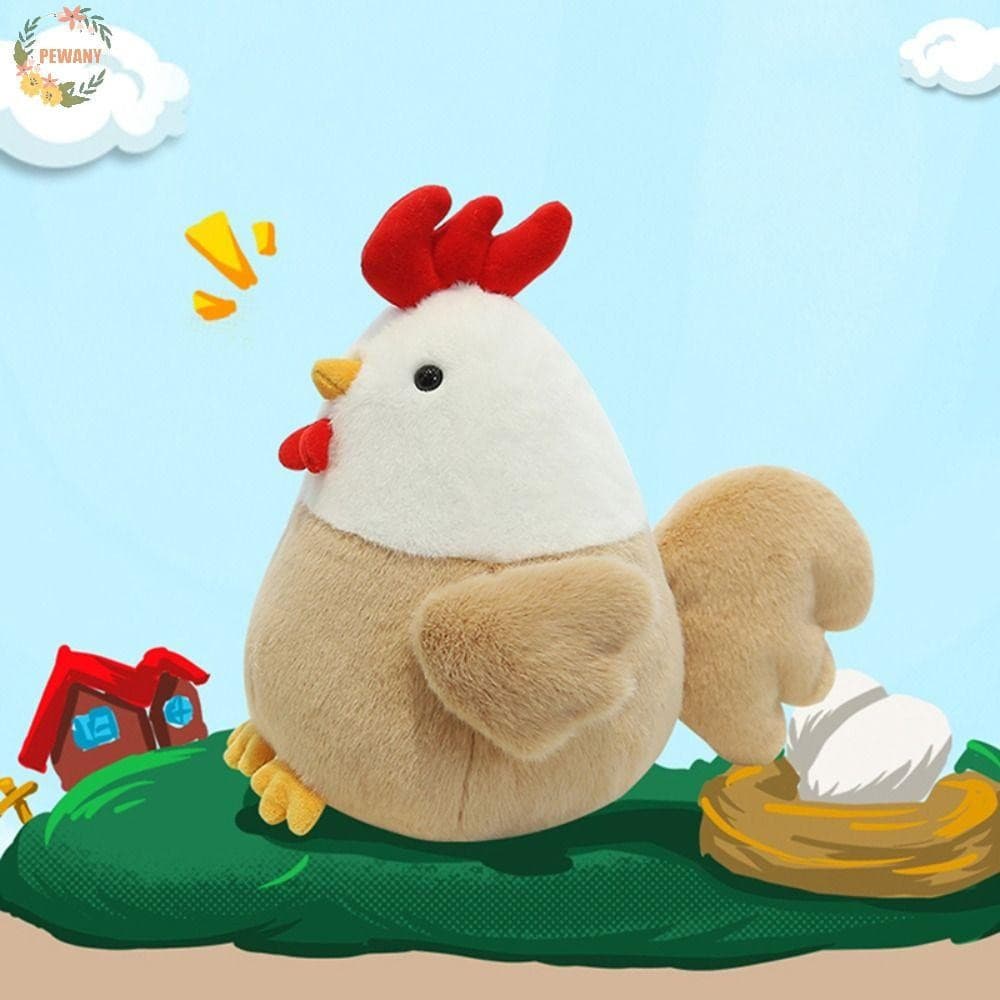 PEEWANY1 Boneca De Pelúcia De Frango Para Crianças , Decoração Interativa Fofa De Festa De Casamento , Companheiro De Do