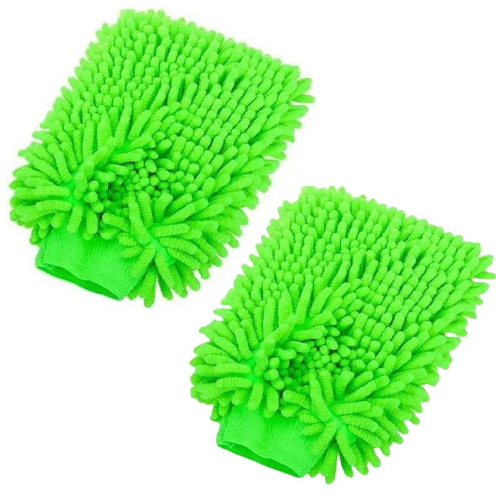 KIT 2 LUVA MICROFIBRA LAVAGEM AUTOMOTIVA MULTIUSO LIMPEZA