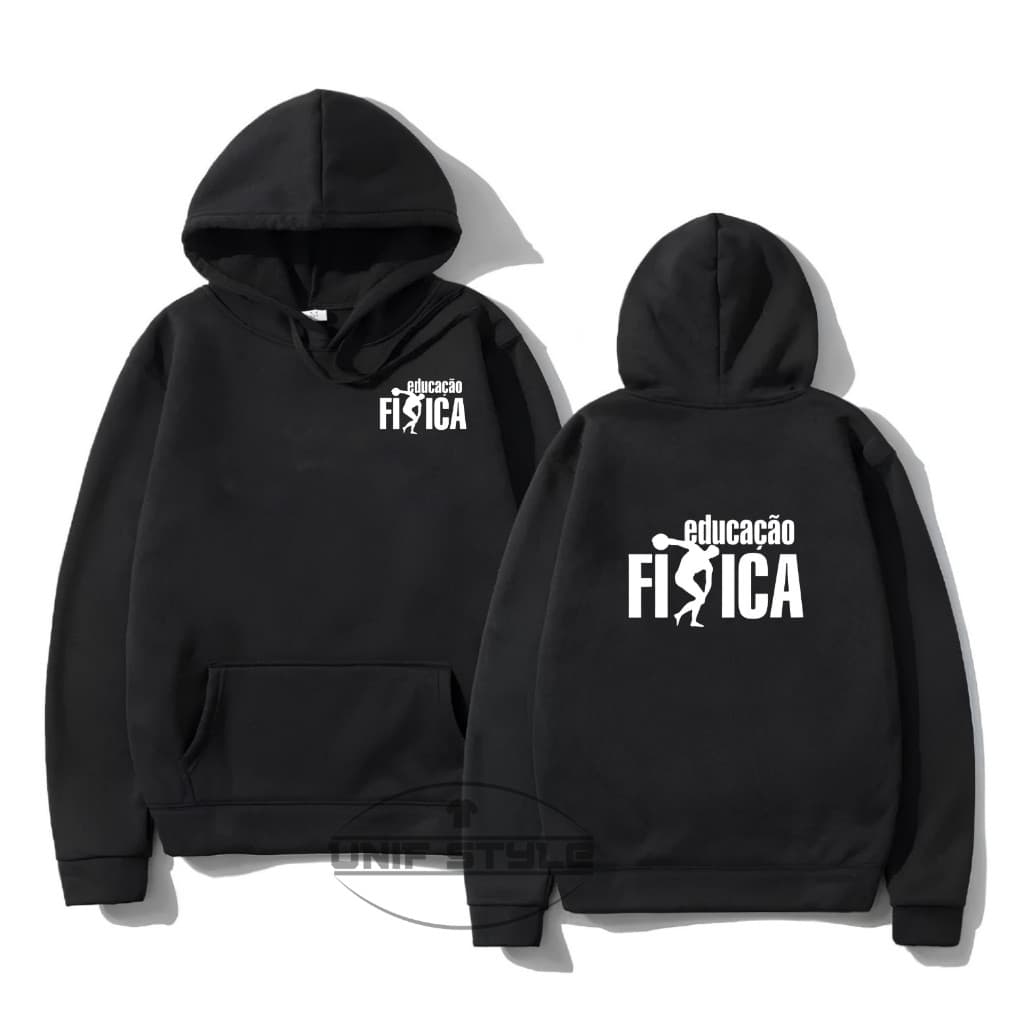 Moletom Blusa de Frio Educação Física Professor Masculina Curso Profissão Algodão Faculdade