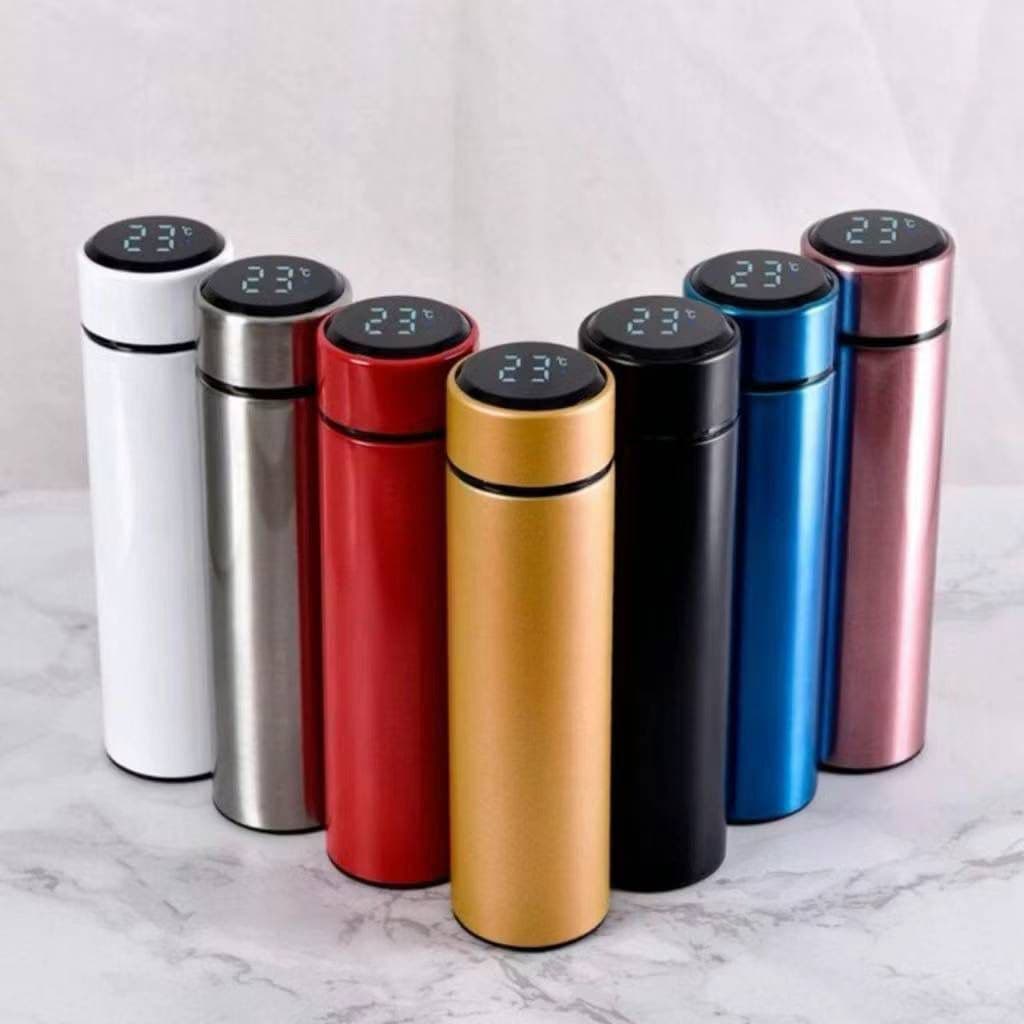 Garrafa térmica aço inox 500 ml com monitor de tempertura