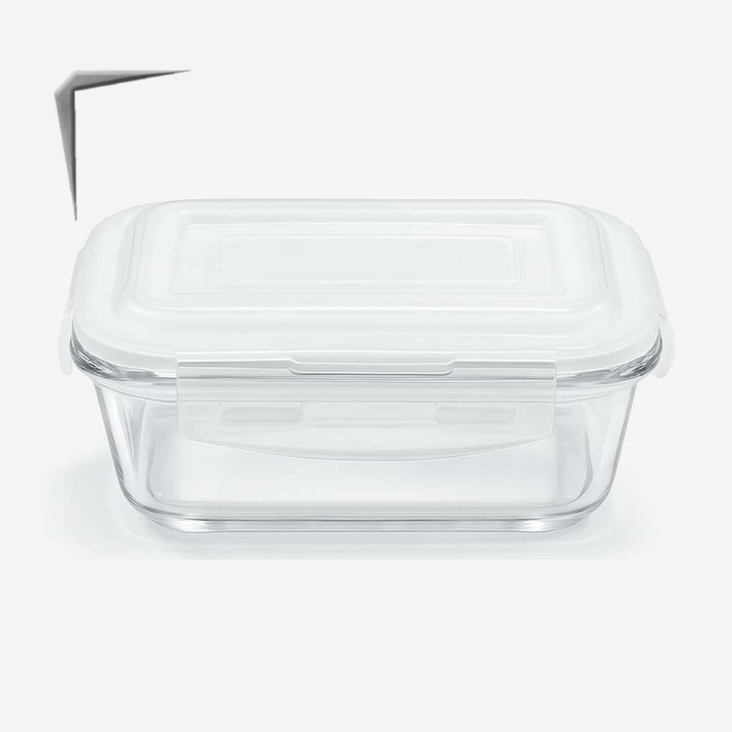 Kit 3 Potes Herméticos de Vidro 1040ml Cada Tampa Vedação Cozinha Marmitas Dieta