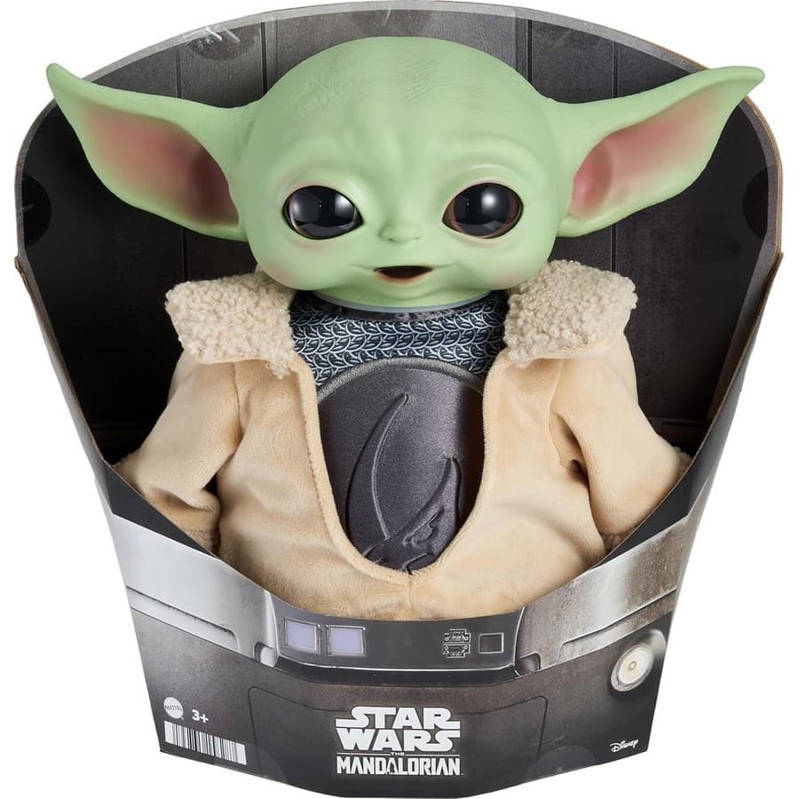 Pelúcia Star Wars Din Grogu Com Armadura Beskar Star Wars The Mandalorian - ORIGINAL Mattel