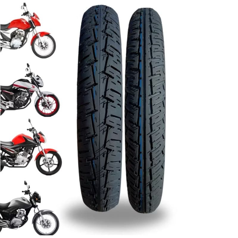 Pneus Dianteiro ou Traseiro ou par Titan 275-18 • 90/90-18 Cg 125 Titan 150 Ybr Fazer Factor Today