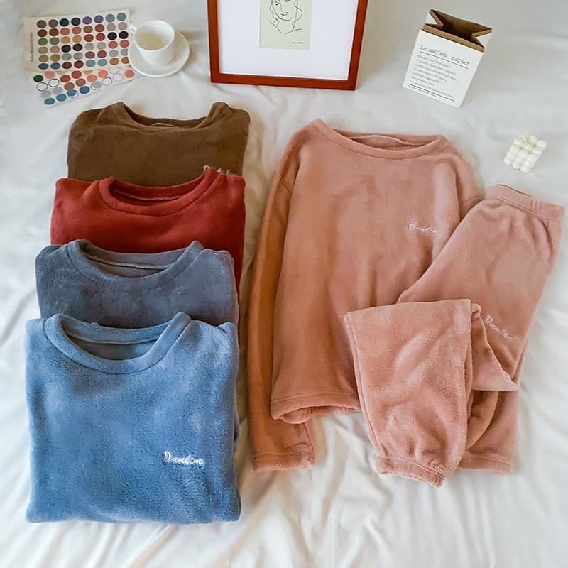 Pijama Peludo Frio Neve Flanelado Blusa Calca