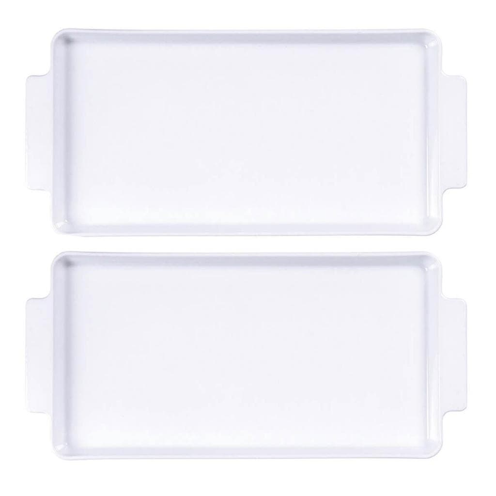 Kit 2 Travessas Retangulares Porcelana com Alças 24x13cm Tramontina Sobremesa Entradas