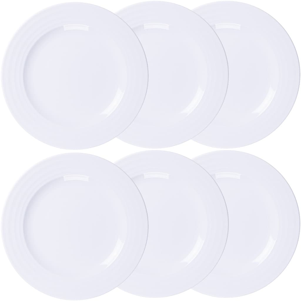 6 pratos de porcelana tramontina  27cm vibrare kit de pratos de porcelana tramontina