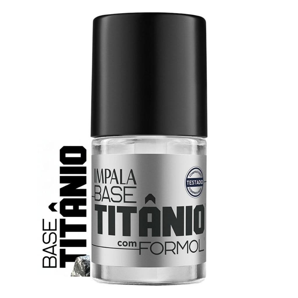 Esmalte Base Titânio Impala Com Formol Fortalece e Endurece Unhas Tratamento Manicure Pedicure - contém 4% formaldeído