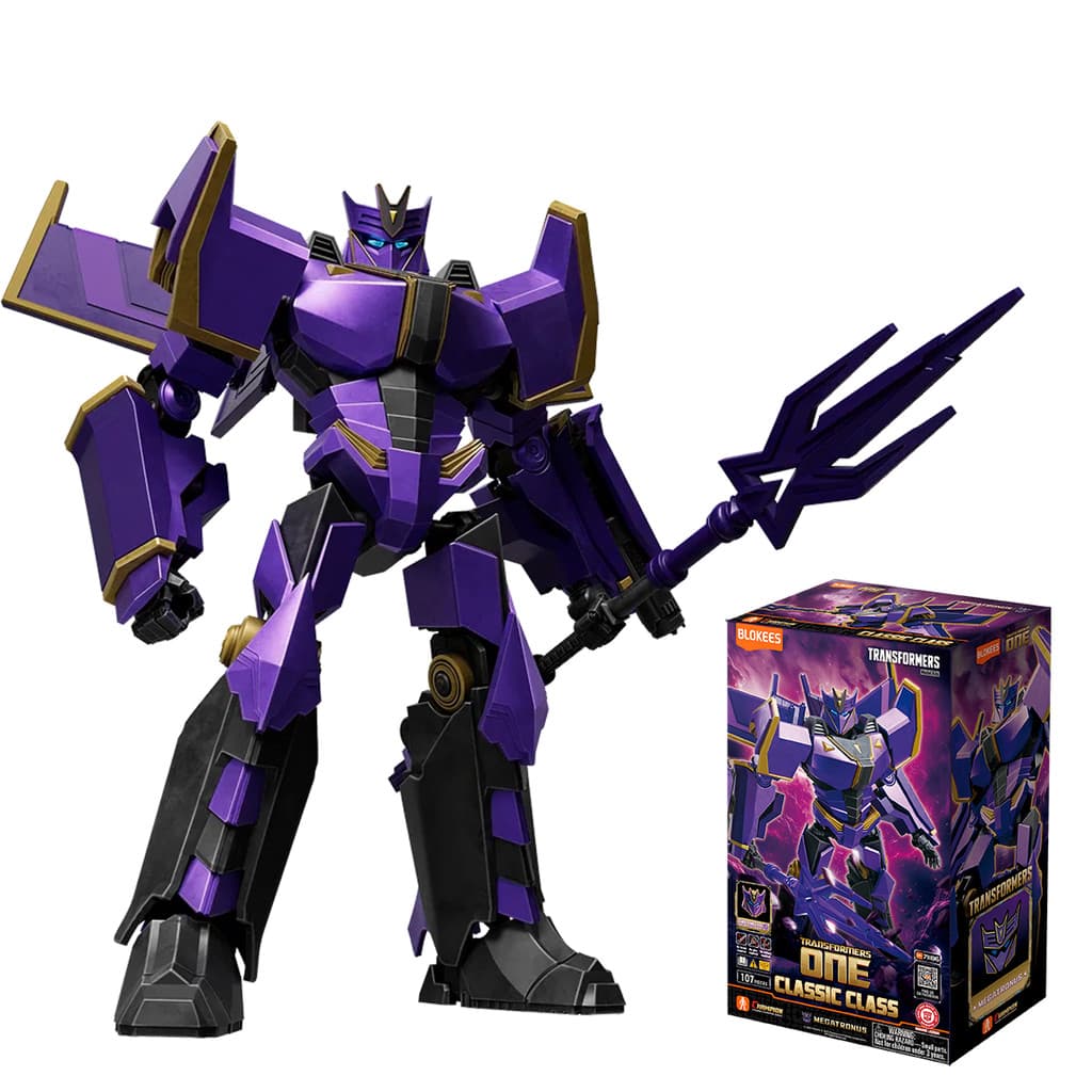 Boneco Articulado Montável Blokees Transformers Classic Class Megatronus 20 Model Kit LED