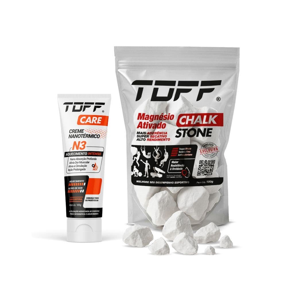 KIT Toff Chalk Magnésio Stone 100G + Toff  Care N3 Creme Nanotérmico 100g