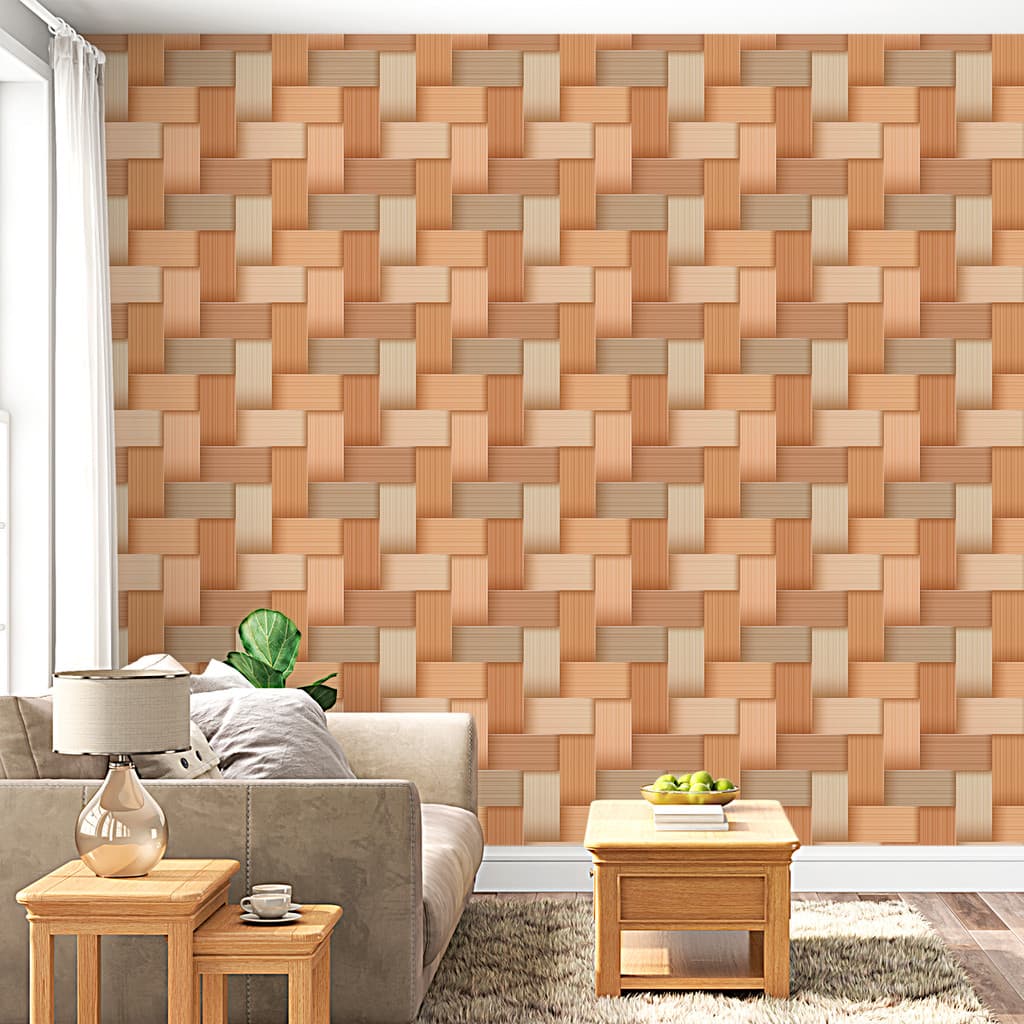 Papel De Parede Adesivo Madeira Trabalhada