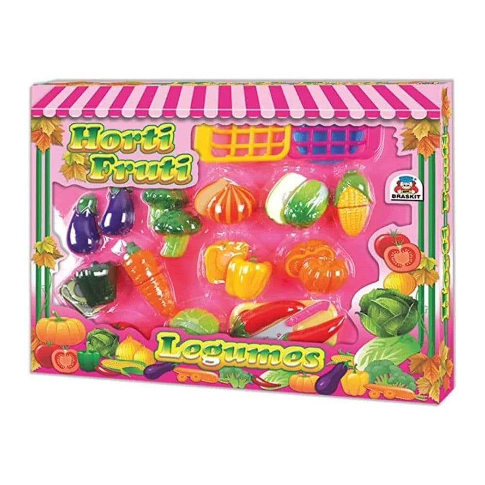 Kit Hortifruti Legumes Com Velcro 18 Peças Braskit