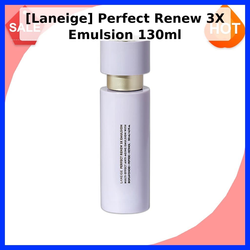 [Laneige] Emulsão Perfect Renew 3X 130ml/Coreana/Elasticidade Da Pele/100 % Genuína Giant King
