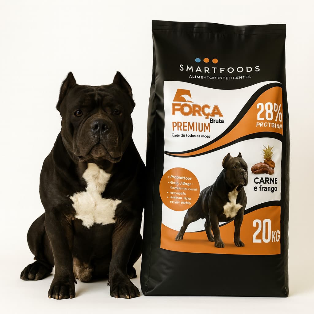 Ração Força Bruta Premium 20kg Mais Saúde E Energia