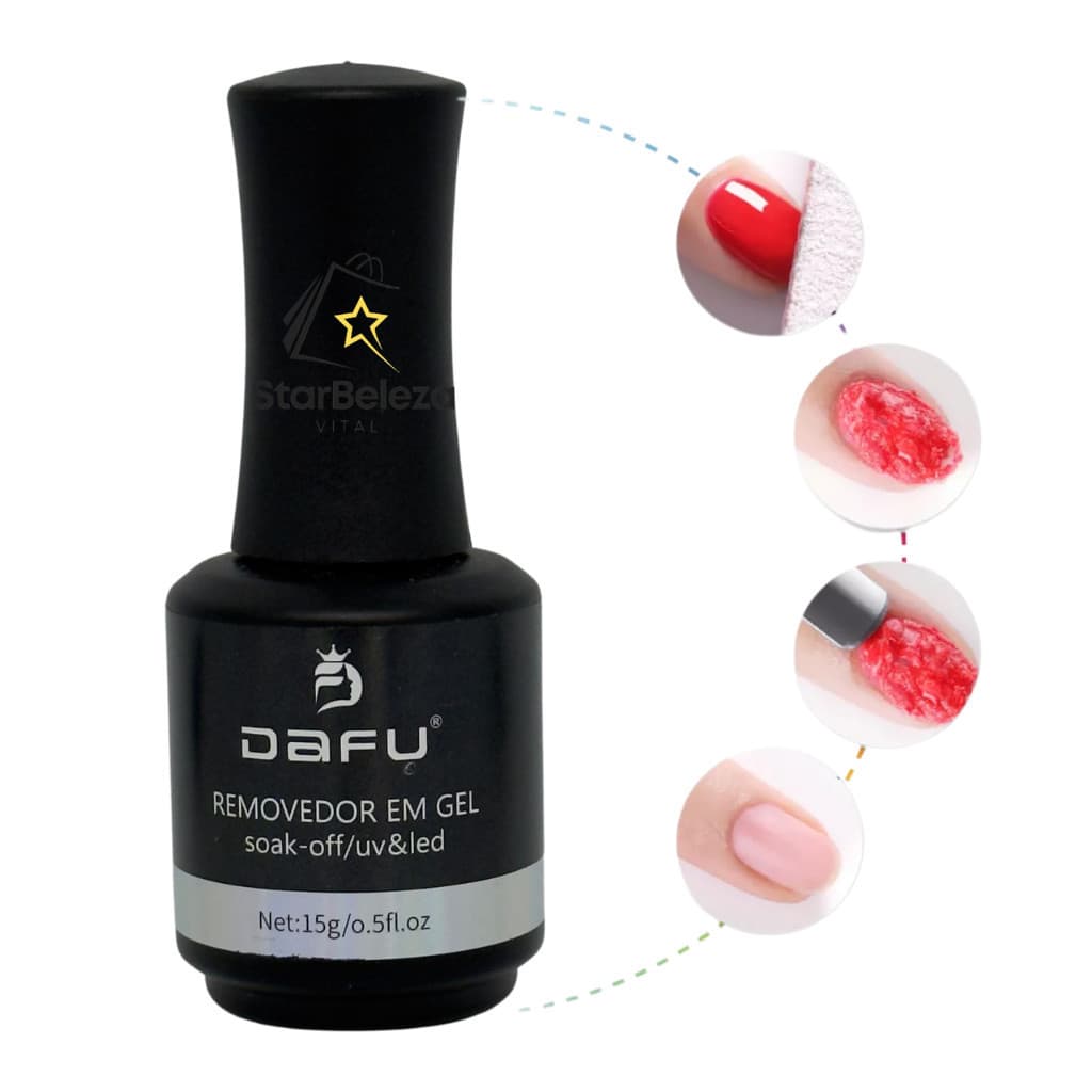 Removedor de Esmalte em Gel DAFU 15ml Soak Off Profissional Fácil Remoção