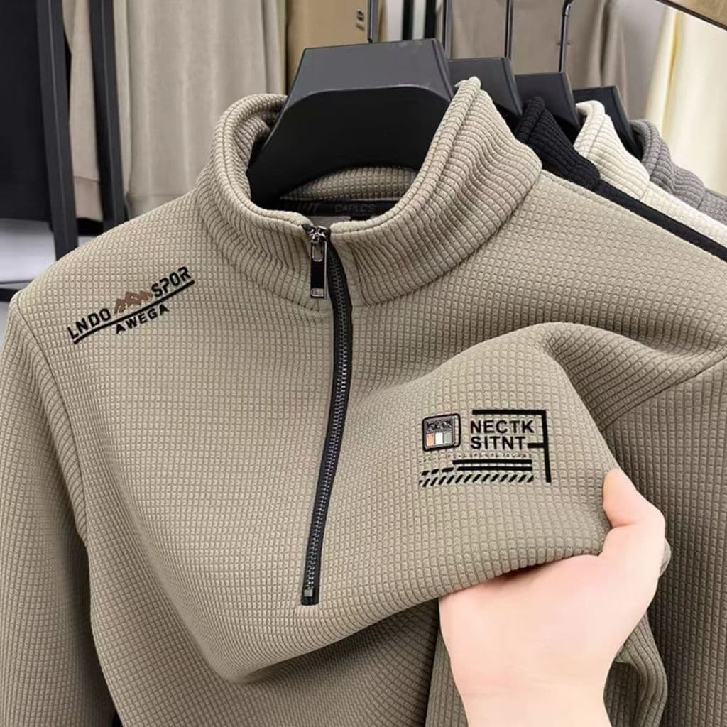 Forro de lã engrossado manga comprida moletom interno camisa de fundo outono inverno quente topo novo estilo Waffle moda