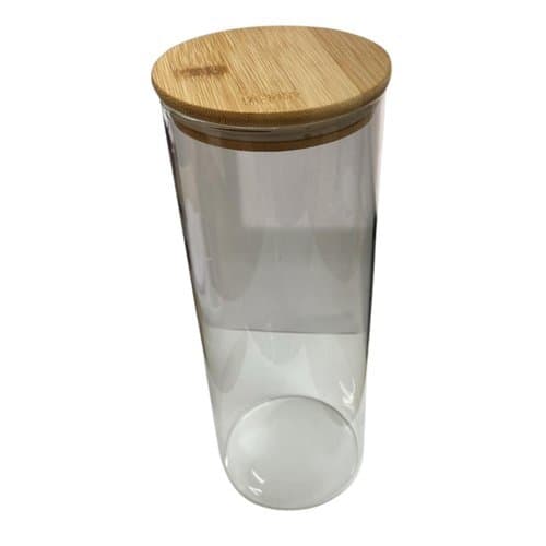 Pote Hermetico Vidro Borossilicato 1800ml Tampa Bambu Vedacao Airtight Conservacao Alimentos