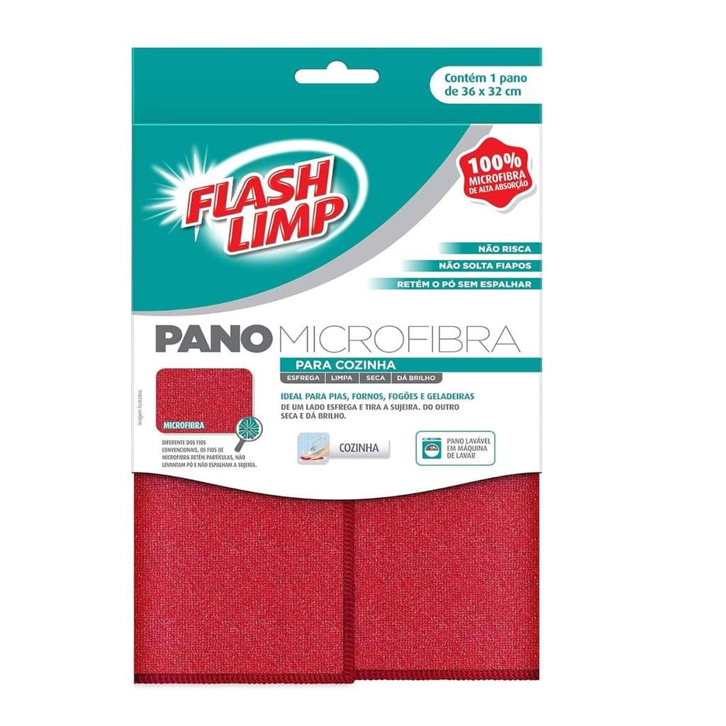Pano Microfibra para Cozinha - Flash Limp