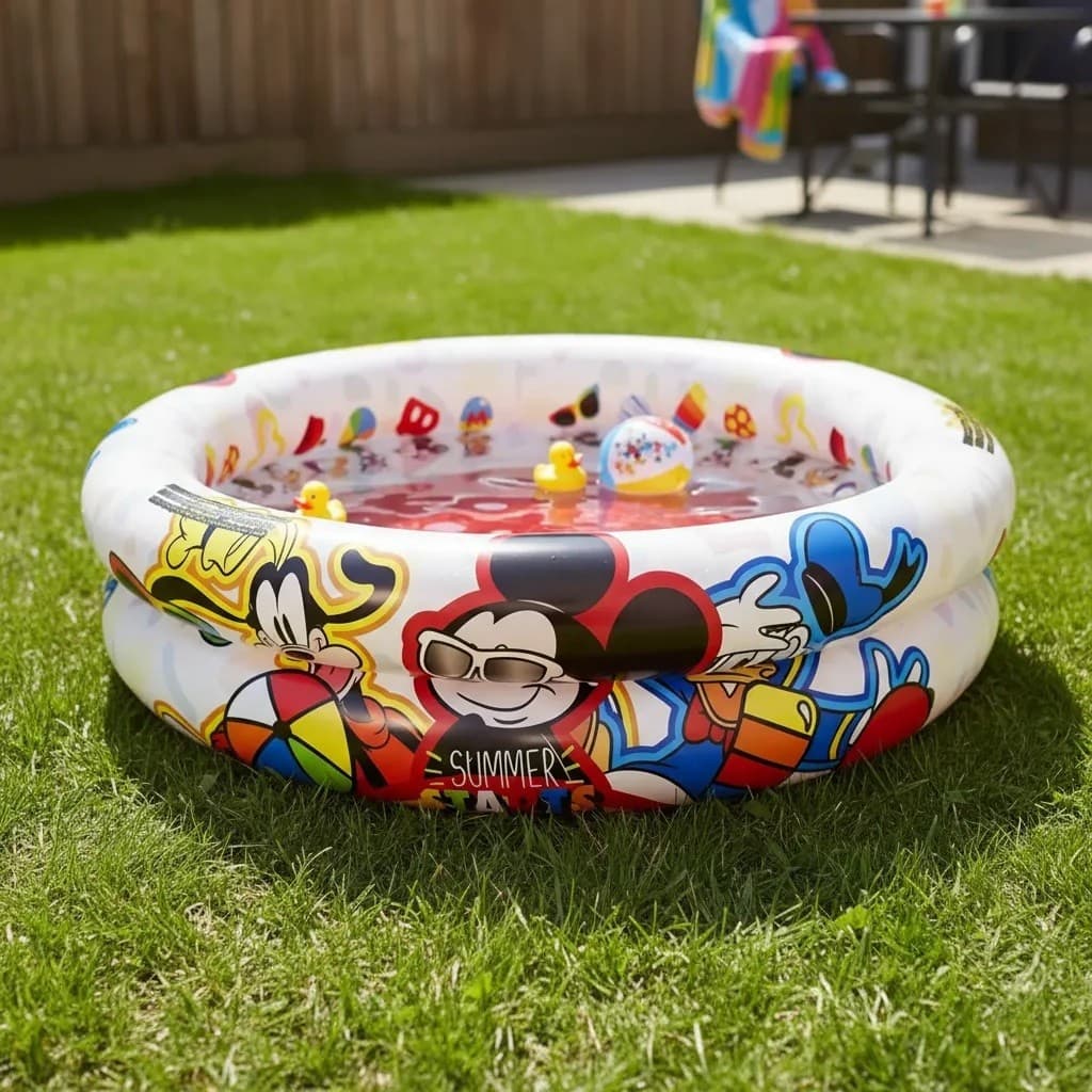 Piscina Infantil Inflável Redonda 37L Mickey Disney 65x17cm