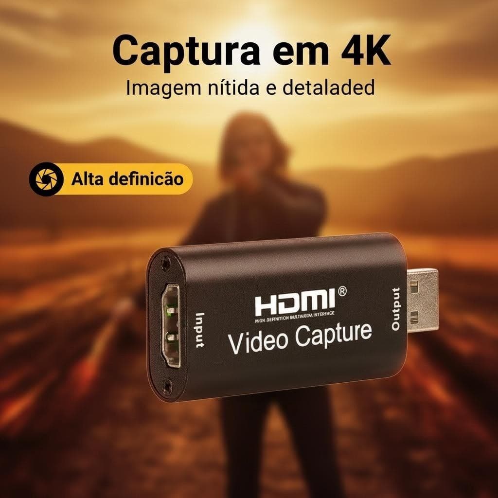Placa De Captura Usb  4k 1080p Hdmi P/ Usb 2.0 KNUP