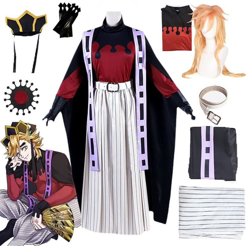 Demon Slayer Cosplay Doma Douma Fantasia Conjunto De Fãs Kimetsu No Yaiba Roupas De Halloween Anime Quimono Para Casas M