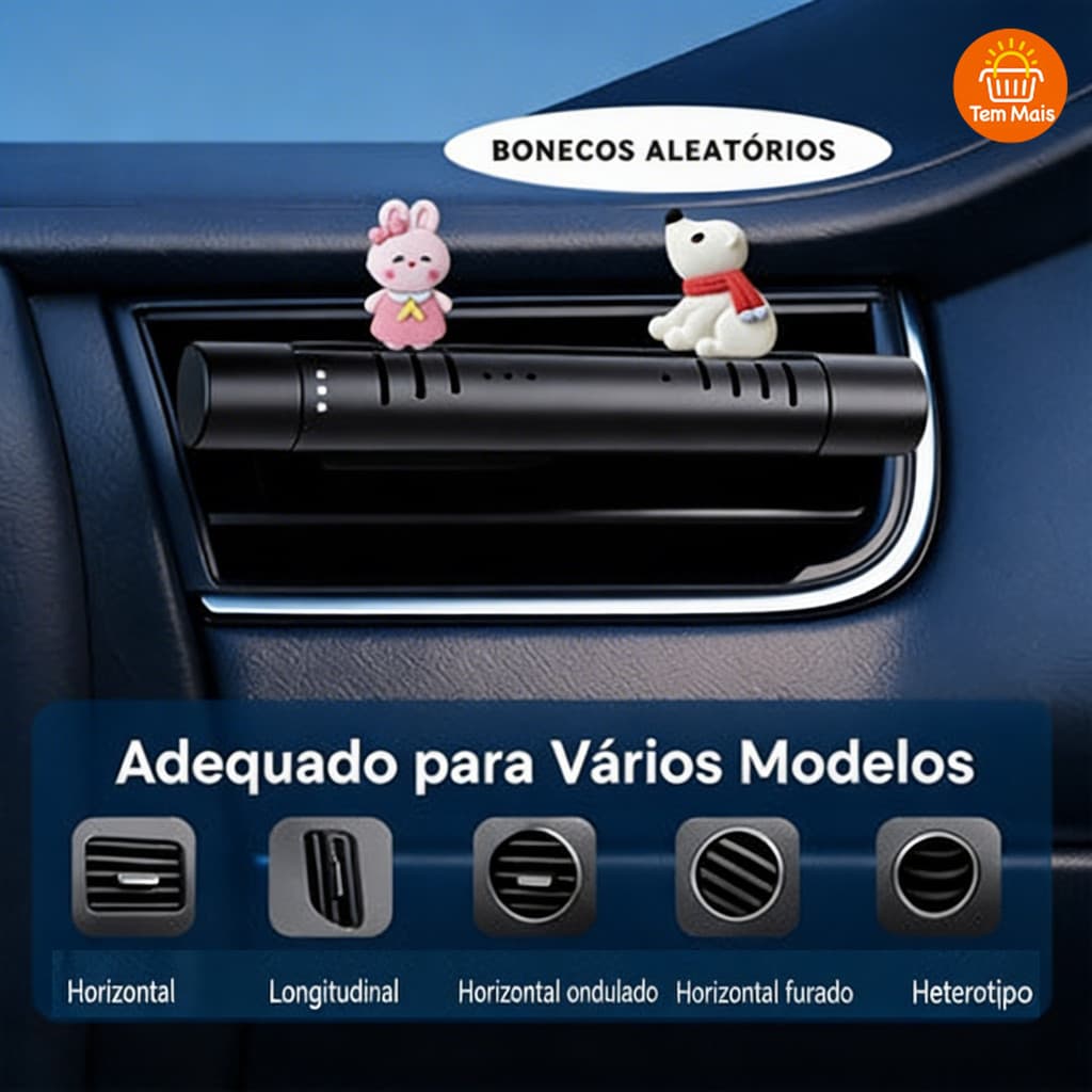 Aromatizador de Carro com Clipe para Saída de Ar - Fragrância Refrescante, Purificação de Ar e Perfume Duradouro