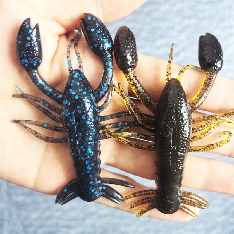4 peças/pacote Isca Macia Flutuante para Camarão 80mm 8.7g Isca Macia Wobbler Iscas para Robalo Lagostim Artificial Pesc